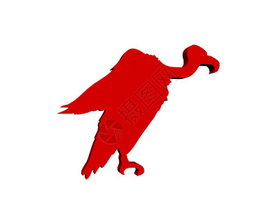 红可爱漫画鸟鸟类卡通片乐趣红色姿势钢笔画背景图片