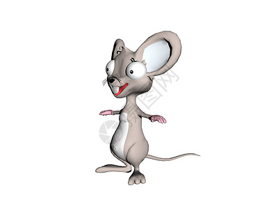 老鼠卡通大耳朵卡通鼠爪子老鼠帆耳牙齿灰色尾巴粉色玩具毛绒毛皮背景