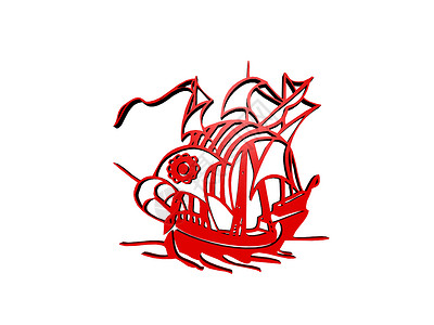 船漫画船舶和游艇的红色标志钢笔画海洋姿势乐趣漫画背景