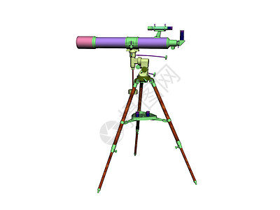望远镜作为科学方面的望远镜玻璃三脚架镜片棕色贮存金属瞄准镜观星棱镜背景图片