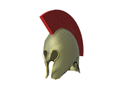 金子士兵的金头盔有羽流帽子制服钢盔头部保护衣服背景