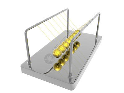 牛顿球作为钟摆守恒动量金属传递玩具噼啪钢球背景图片