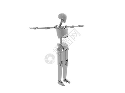 未来银银类人体机器人钢铁巨人灰色手表水力学关节力量机械人电子产品金属背景图片