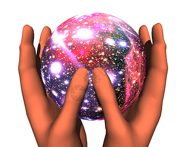 宇宙就像你手中的球一样玻璃球千里眼迷信上帝背景图片