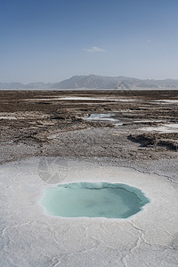 玉华洞中国青海干地中的盐池假期干旱柴旦生态场景青色地形地面风景水池背景