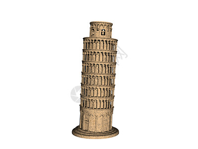 意大利比萨的倾斜塔石头建筑背景图片