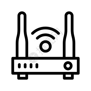 路由器宽带插图互联网天线网络信号上网电脑网关技术背景图片