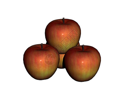 多汁的红绿苹果维生素红色矿物质水果营养素绿色背景图片