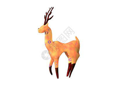 作为圣诞装饰的鹿形图数字驯鹿动物珠宝鹿角雕刻装饰背景图片