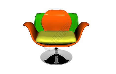 带有金属基底的彩色塑料板椅家具椅子座垫装潢座位扶手底座背景图片