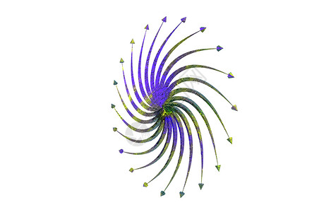 作为花朵的彩色螺旋触手线程背景图片