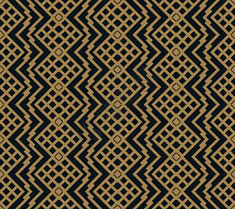 带有线条的抽象几何图案 无缝矢量背景 蓝黑色和金色纹理金子网格对角线装饰品包装正方形几何学窗帘六面体纺织品背景图片