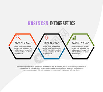 信息图 三个阶段 商业图标 财务 项目背景图片