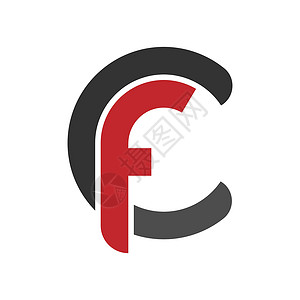 F和C 标志 品牌或徽标的简单设计背景图片