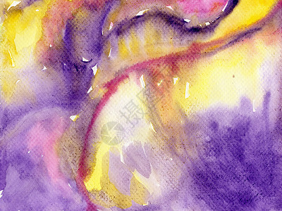 纸质纸质水彩色背景摘要紫色绘画艺术手绘黄色背景图片