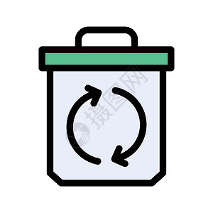 恢复垃圾办公室网络环境篮子白色插图按钮垃圾箱垃圾桶背景图片