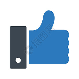 反馈商业拇指手指社会按钮互联网插图网络标识背景图片