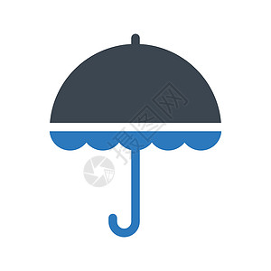 时尚季节气候插图气象安全天气配饰黑色下雨阳伞背景图片