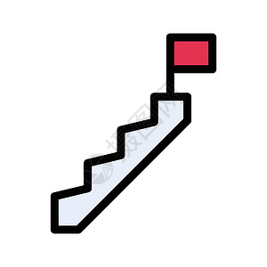 成功商业商务公司男人生长进步插图人士梯子楼梯背景图片
