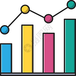 图表图黑色进步图形图标营销生长数据商业统计市场背景图片