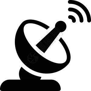 信号卫星互联网白色剪贴黑色技术按钮科学插图艺术背景图片