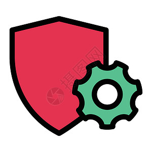 环境电脑齿轮警卫网络防火墙防御真实性隐私技术徽章背景图片
