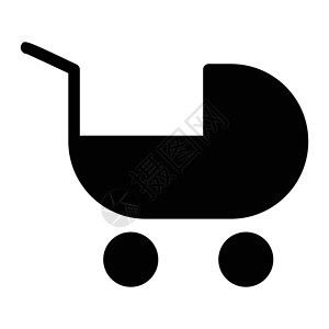 婴孩婴儿新生母性黑色孩子家庭插图生日童年车轮运输背景图片