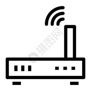 调制解答器网络天线插图信号上网电脑互联网商业宽带技术背景图片