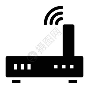 调制解答器白色天线电脑互联网商业上网网络插图技术信号背景图片
