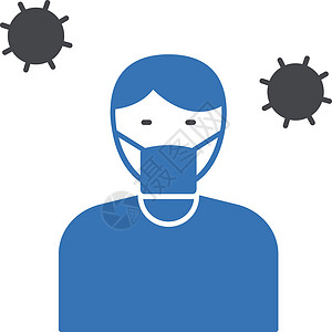 空气面具保护男人感染医院插图流感安全卫生保健呼吸器外科插画