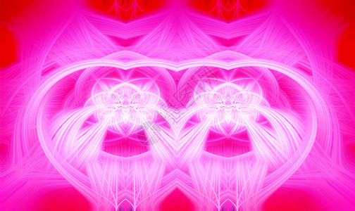 美丽而抽象地交织在一起的三维光纤 形成火花 火焰 花朵 连心 亮红色和粉色颜色 插图魔法童话计算机圆顶弯曲电气紫色火炬小径墙纸背景
