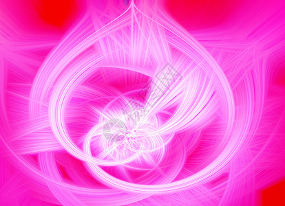 美丽而抽象地交织在一起的三维光纤 形成火花 火焰 花朵 连心 亮红色和粉色颜色 插图圆顶弯曲生物小径力量危险屏幕计算机火炬魔法背景