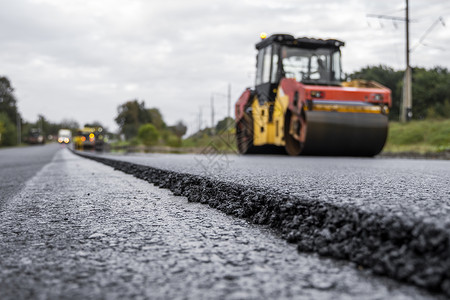 筑路工高速公路道路工程高清图片