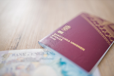 瑞典护照内5英镑纸条的拐角处国家高清图片素材