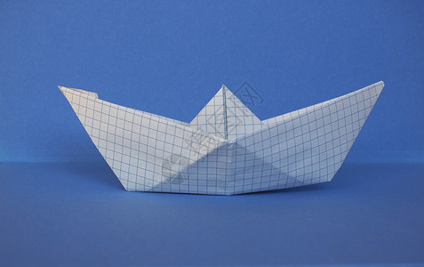 玩具纸纸船方格平方蓝色游戏背景图片