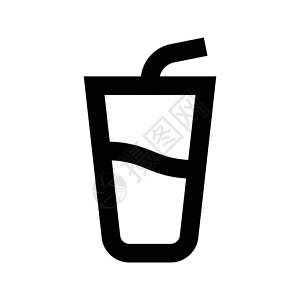 饮瓶子标识稻草可乐插图垃圾玻璃白色果汁饮料背景图片