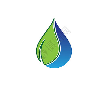 树叶标识水滴 Logo 模板矢量图圆圈社区网络树叶叶子技术教育液体设计师蓝色设计图片