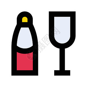 酒精酒瓶子优雅庆典餐厅酒厂酒吧饮料插图酒精玻璃插画