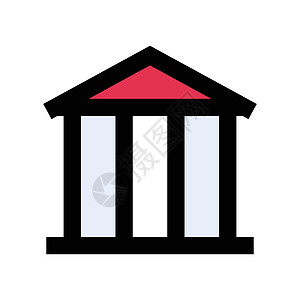 财务商业法院建筑学插图柱子建筑银行业金融投资贷款背景图片