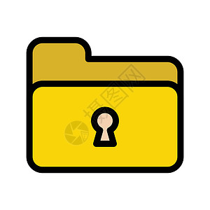 私有的钥匙隐私安全机密插图白色档案文档挂锁电脑背景图片