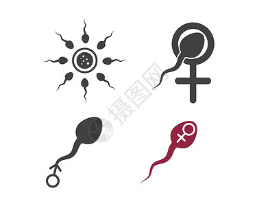排卵精精精图标图标徽标矢量说明设计卵母细胞插图生殖图表解剖学女士不育症药品男性设计图片