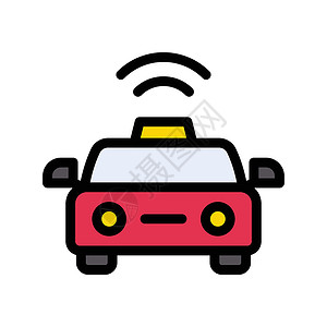 信号车加州网络运输黑色旅行驾驶仪汽车街道标识商业信号插画