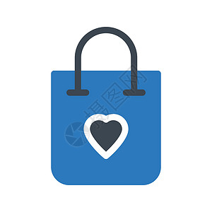 包礼物爱情主题情人插图标识手提袋购物信封网络背景图片