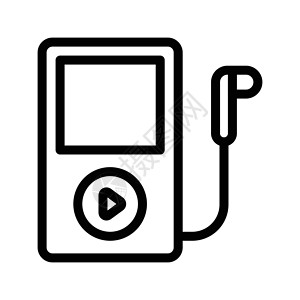 玩家网站视频按钮耳机界面导航塑料插图互联网徽章背景图片