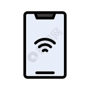 互联网信号硬件上网技术电子黑色插图网络电话按钮背景图片