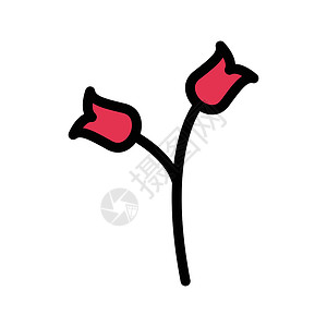 玫瑰圆形星星漩涡园艺农业插图夹子花园艺术花瓣背景图片