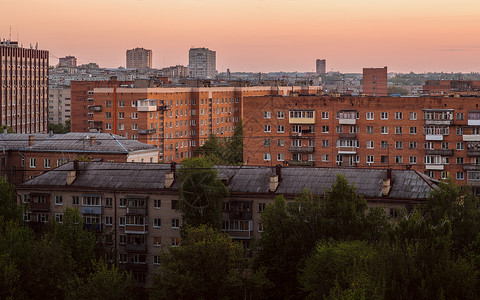 俄罗斯省砖房城市风景高清图片