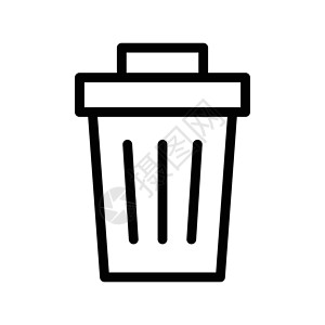 垃圾办公室垃圾箱篮子插图回收网络环境回收站商业垃圾桶背景图片