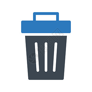 垃圾插图网络商业篮子垃圾桶环境垃圾箱回收回收站办公室背景图片