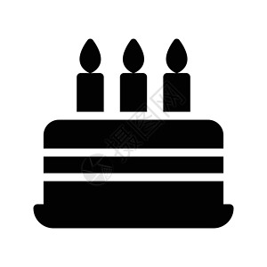 生日插图黑色派对巧克力蜡烛庆典甜点杯子燃烧沙漠背景图片